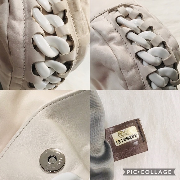 CHANEL Modern Rhodoid Chain Hobo White - Picture 6 of 8